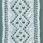 Vertical Diamond Eyelet Panel Knitting Stitch