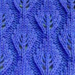 Offset Leaf Knitting Stitch