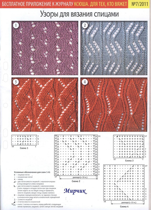 4 Vertical Zig Zag Eyelet Lace Knitting Patterns to Try
