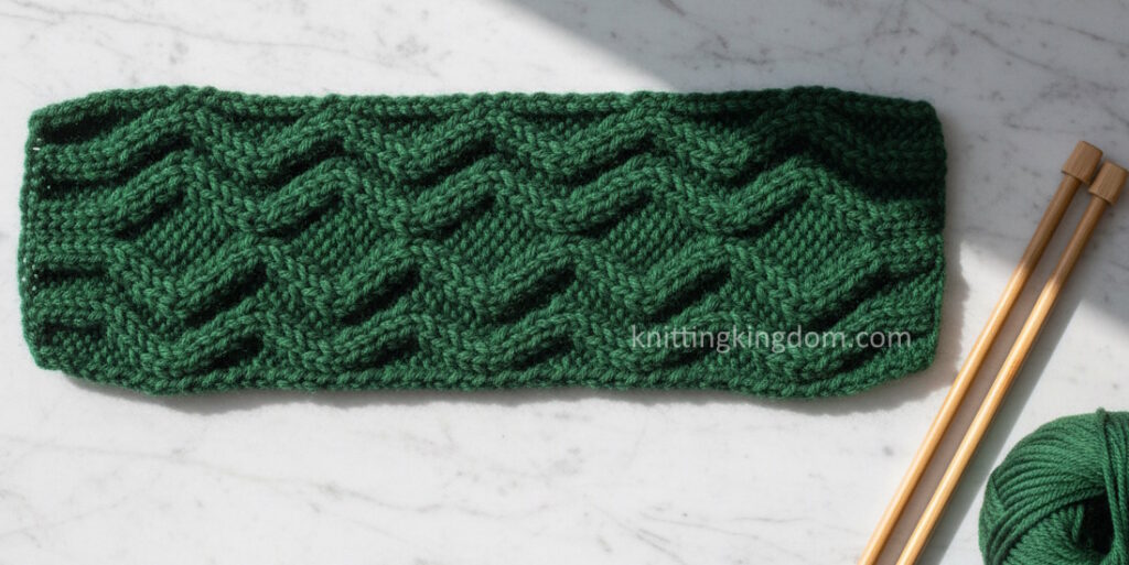 Double Zig Zag Cable Free Knitting Stitch 1