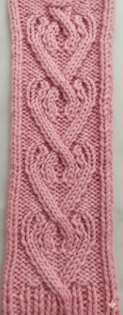 Heart Cable Free Knitting Stitch