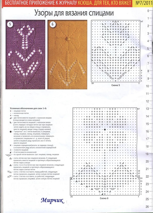 Lace Flower Knitting Stitch Motifs