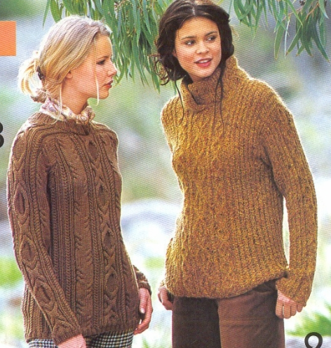 2 Cabled Sweater Knitting Patterns