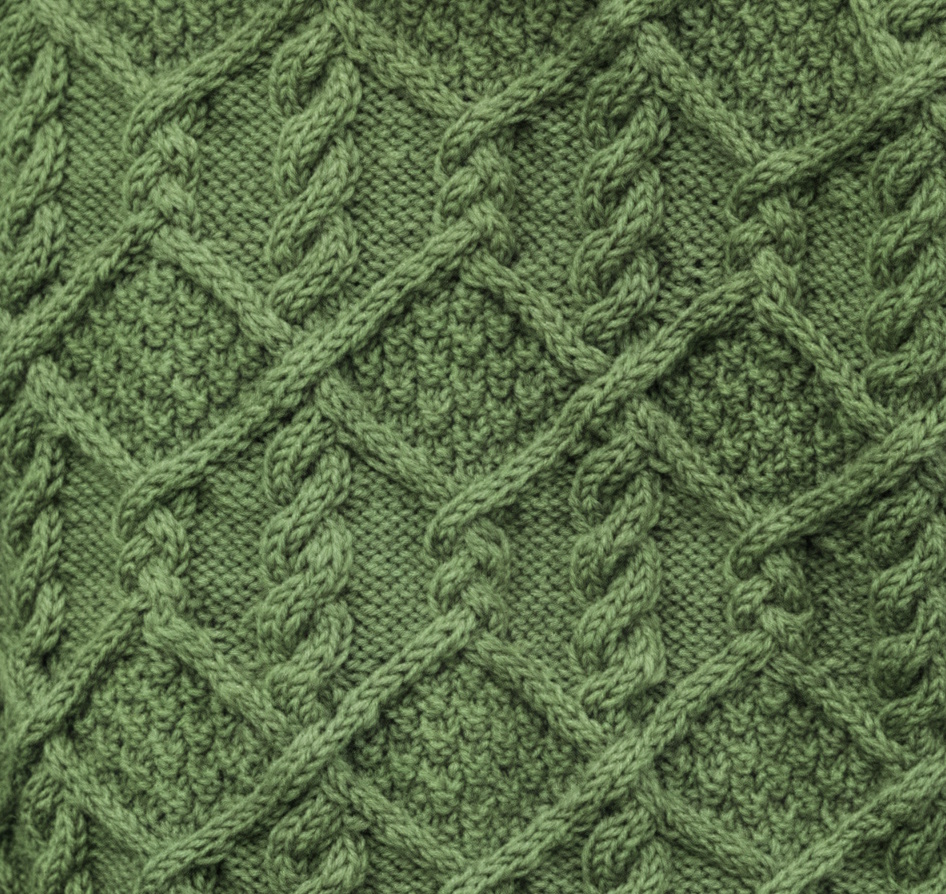 Rope and Diamonds Cable Knitting Stitch