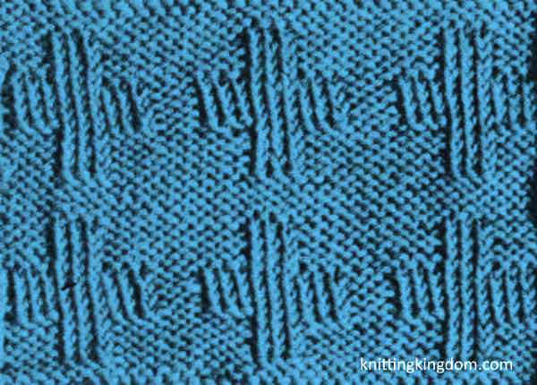 Embossed Cross Stitch Knitting Pattern