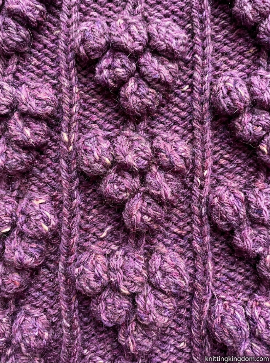 Grape Cluster Bobble Knitting Stitch Pattern